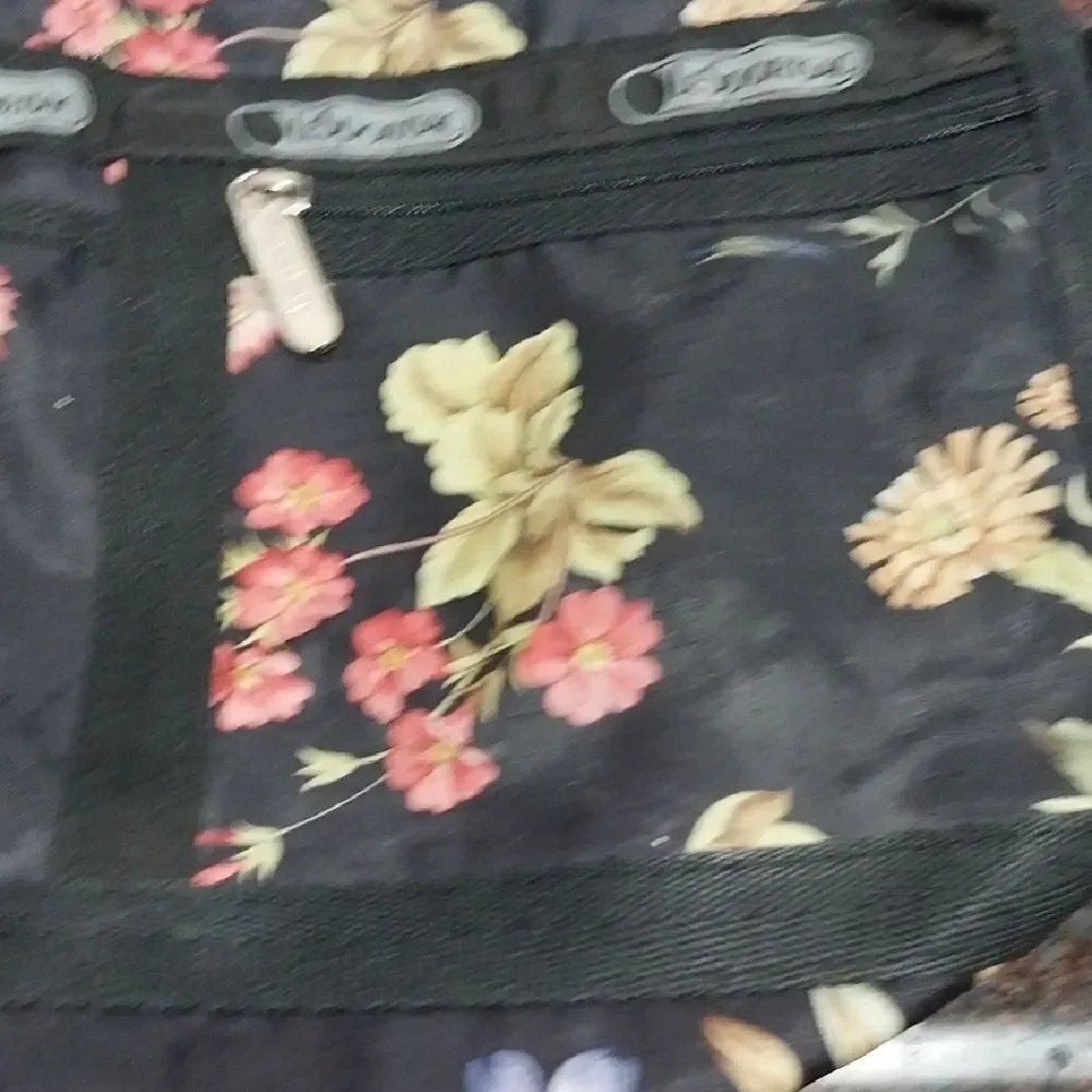 LeSportsac Black Floral Crossbody Bag